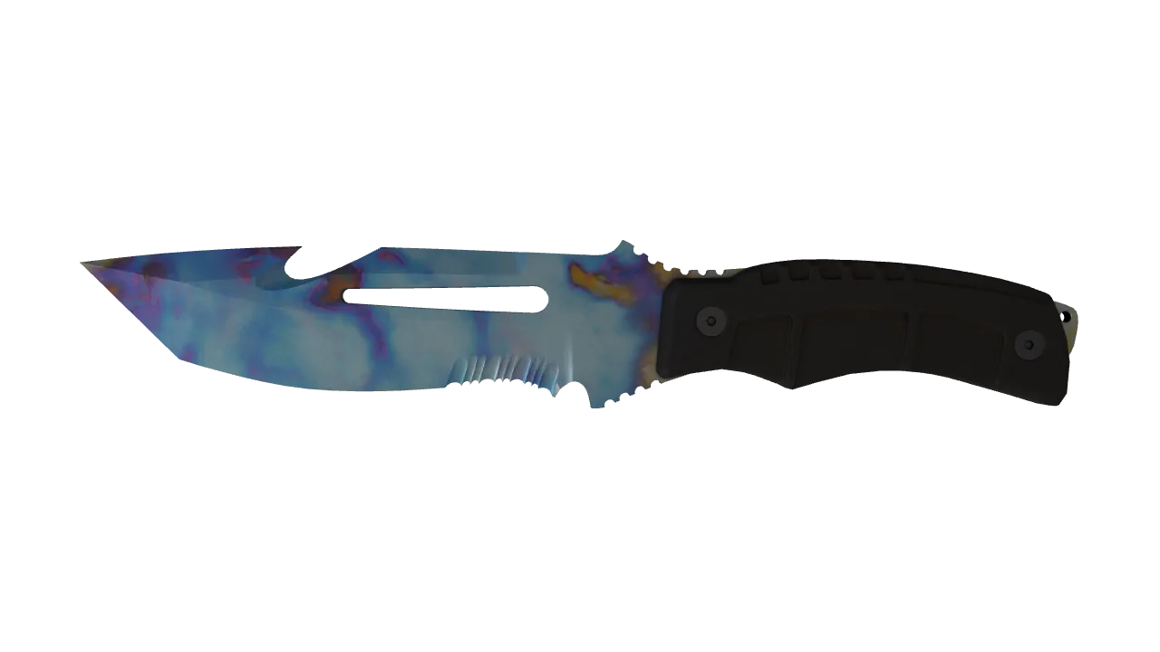 Survival Knife | Case Hardened seed #640, front
