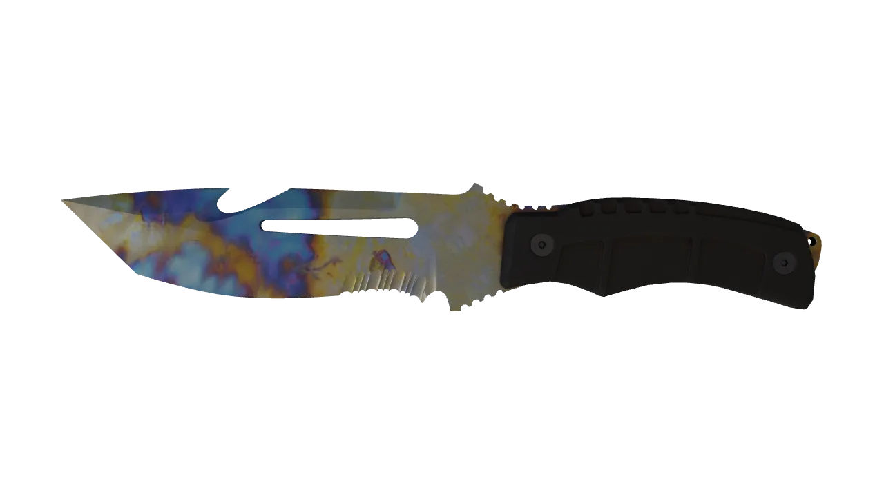 Survival Knife | Case Hardened seed #641, front