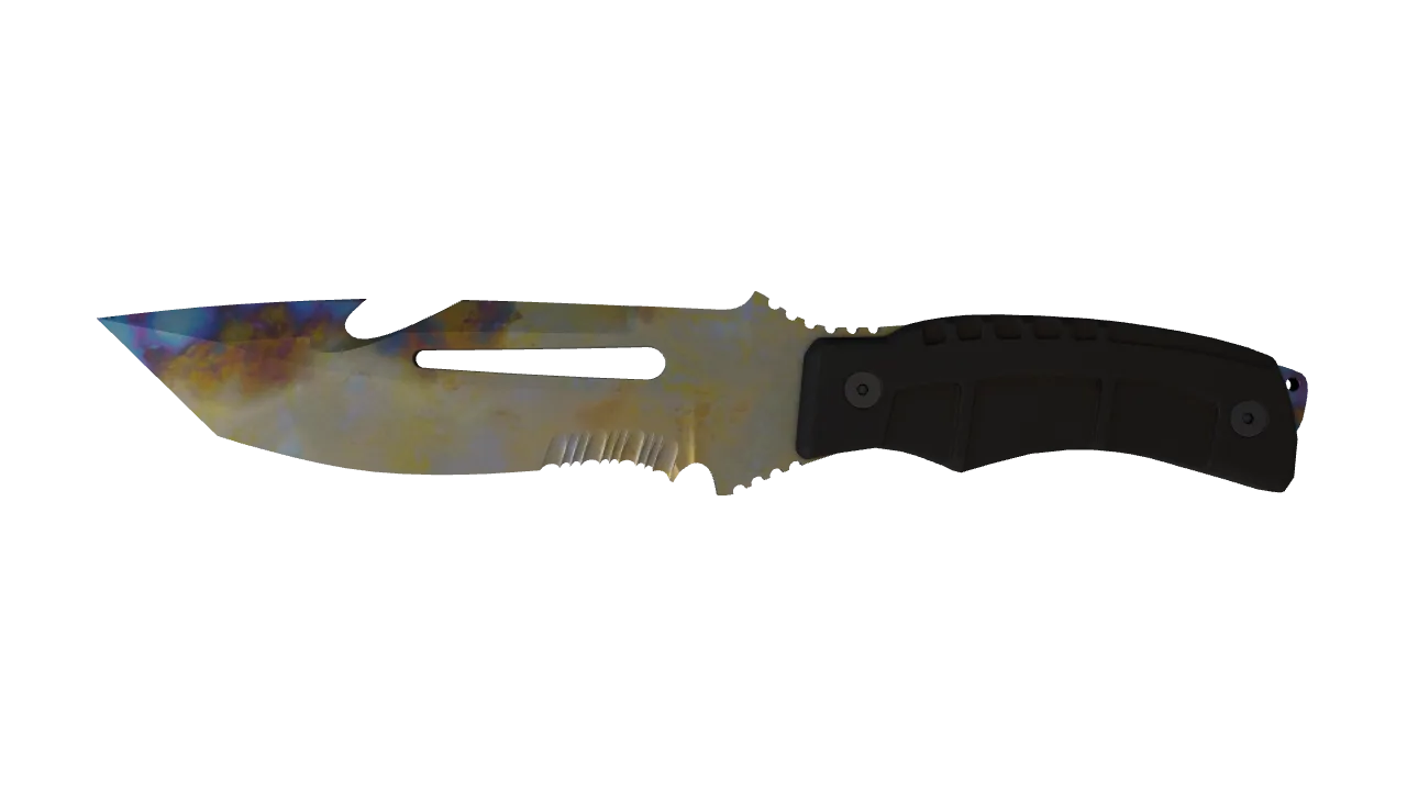 Survival Knife | Case Hardened seed #665, front