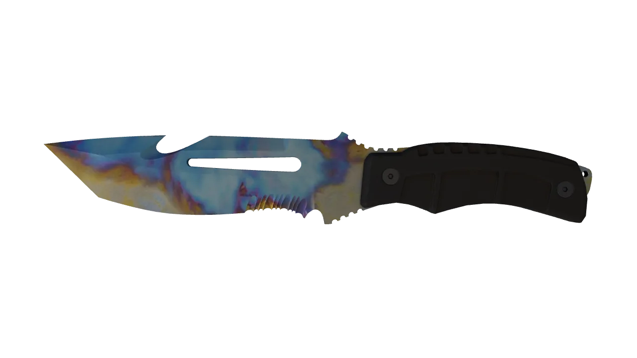 Survival Knife | Case Hardened seed #668, front
