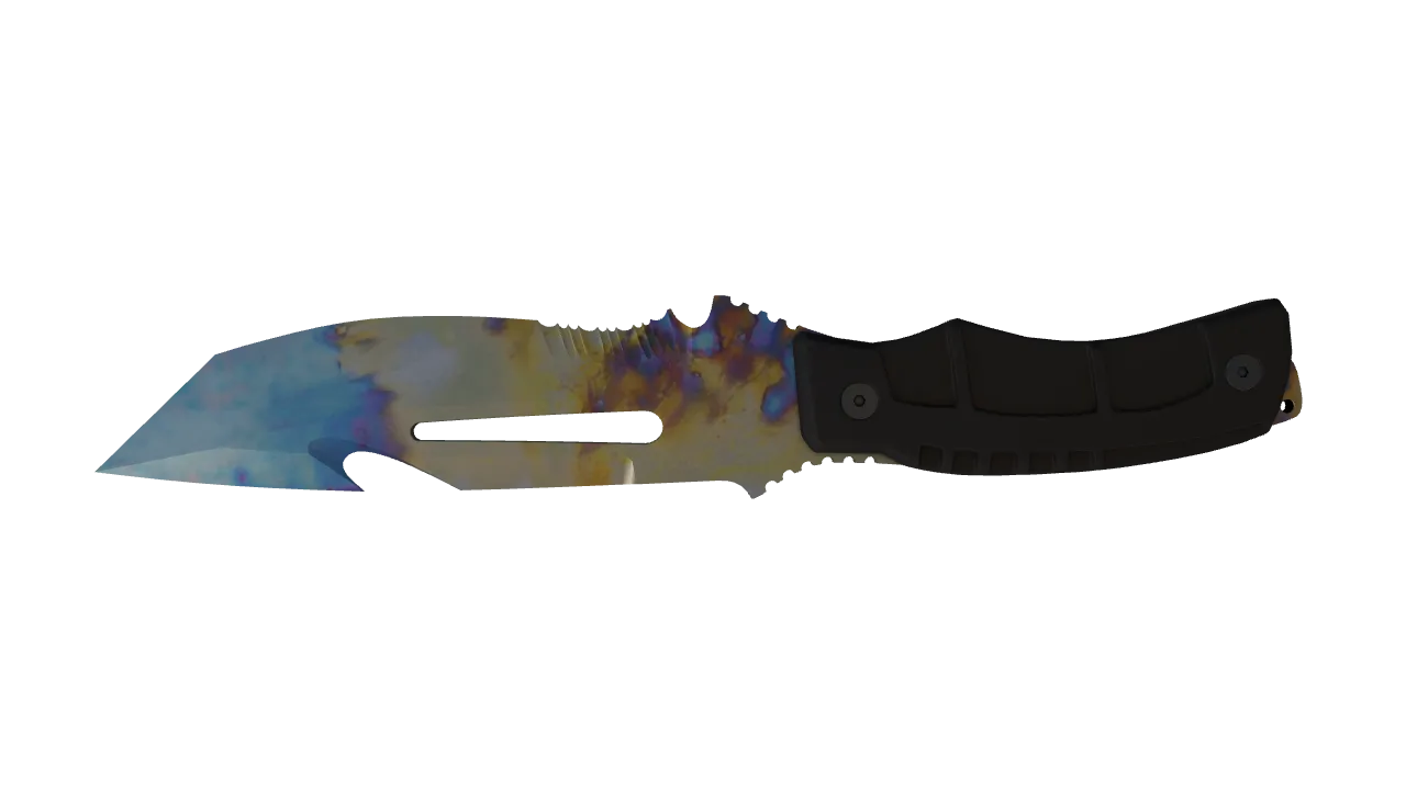 Survival Knife | Case Hardened seed #670, back
