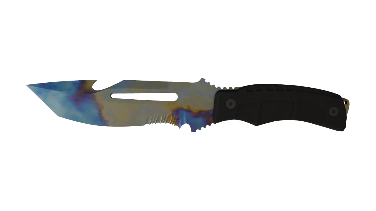 Survival Knife | Case Hardened seed #670, front