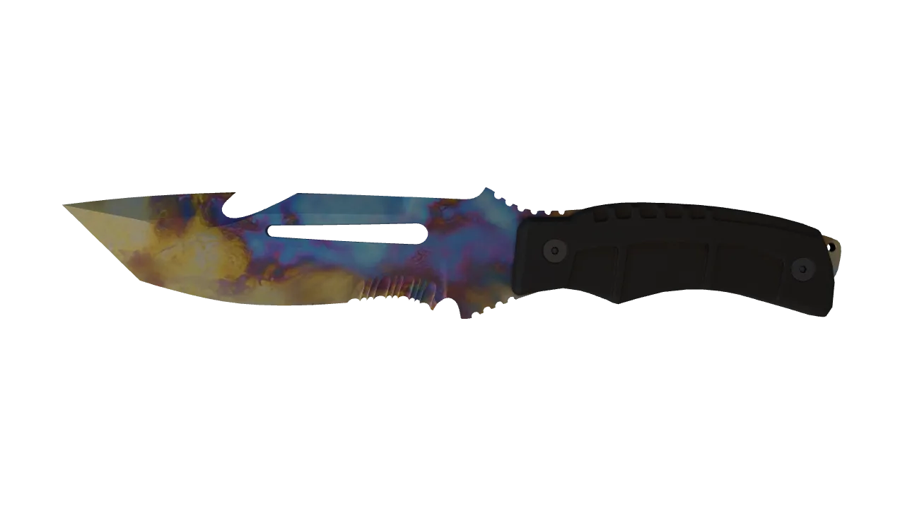 Survival Knife | Case Hardened seed #680, front