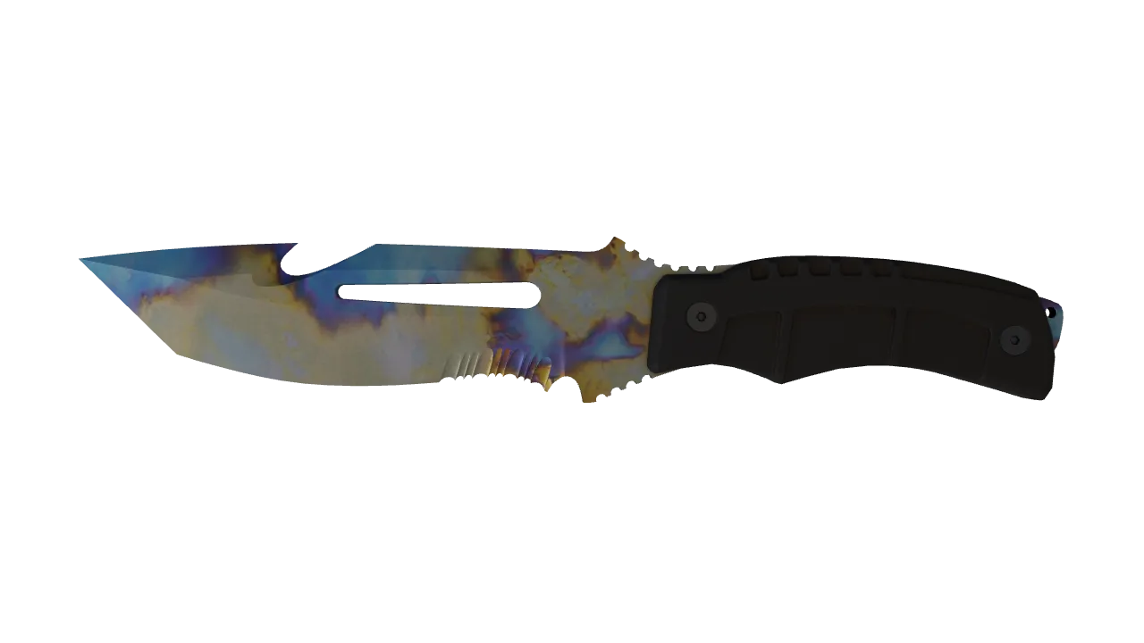 Survival Knife | Case Hardened seed #681, front