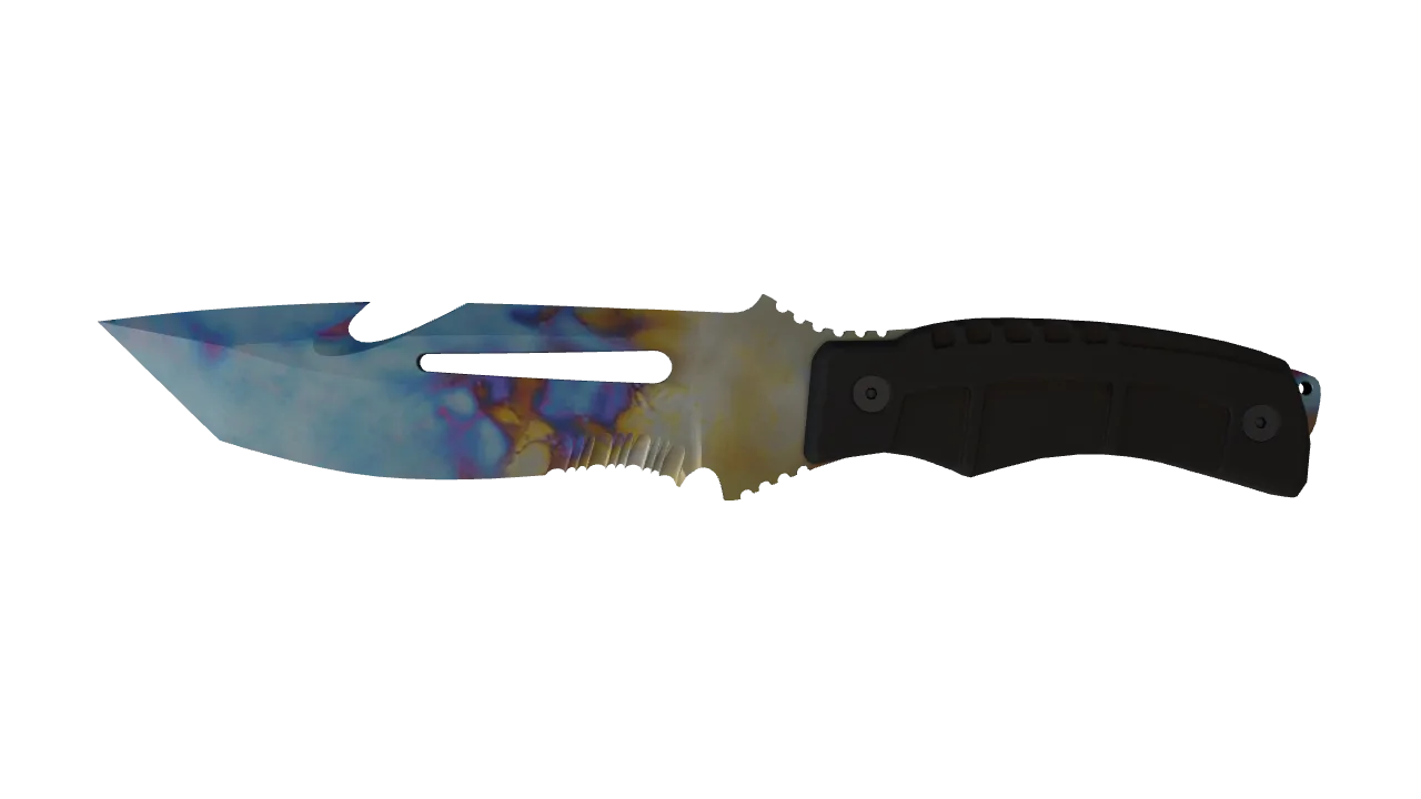 Survival Knife | Case Hardened seed #689, front