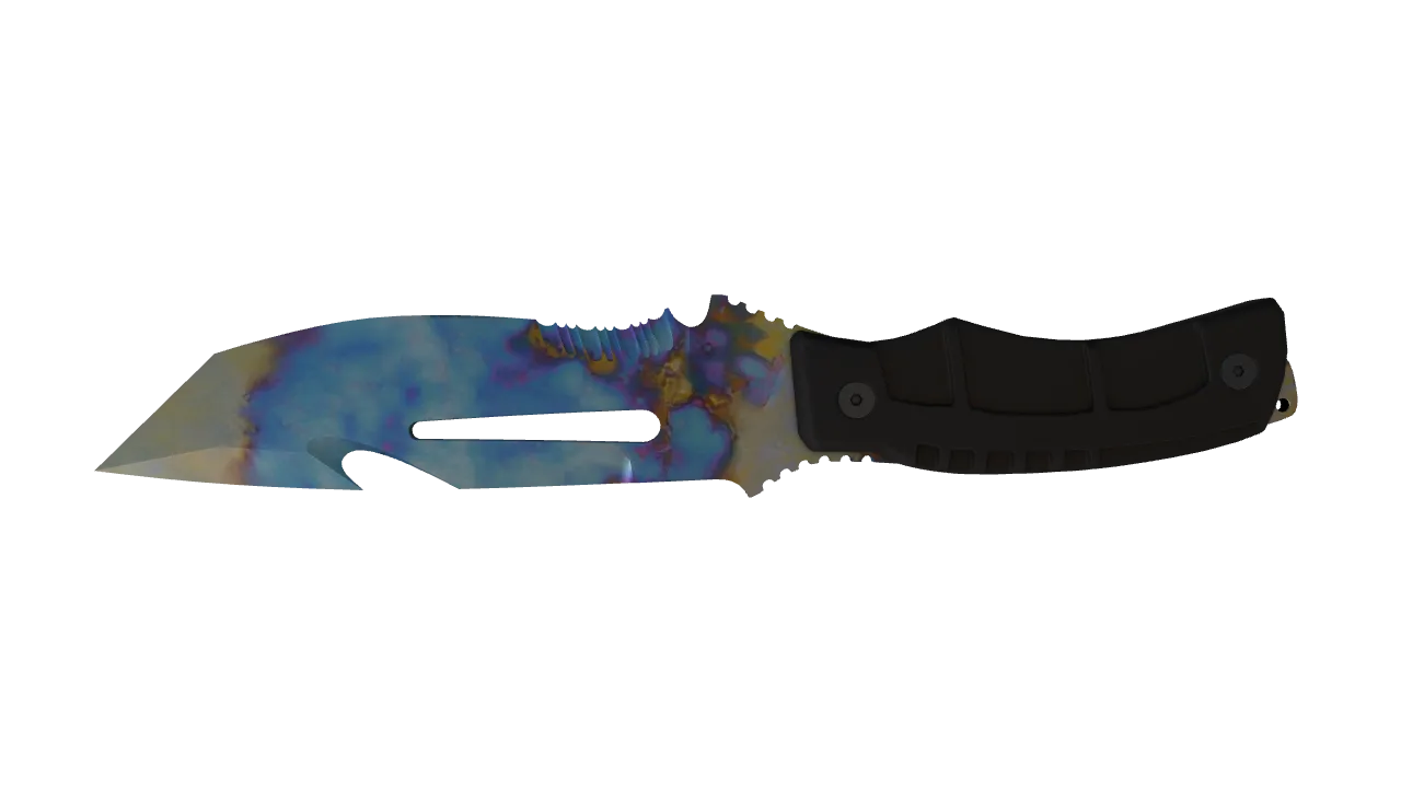 Survival Knife | Case Hardened seed #698, back