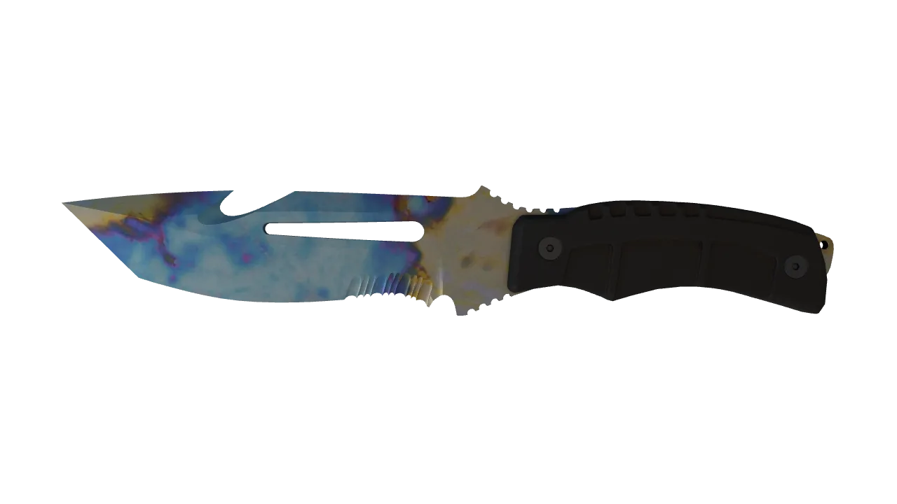 Survival Knife | Case Hardened seed #698, front