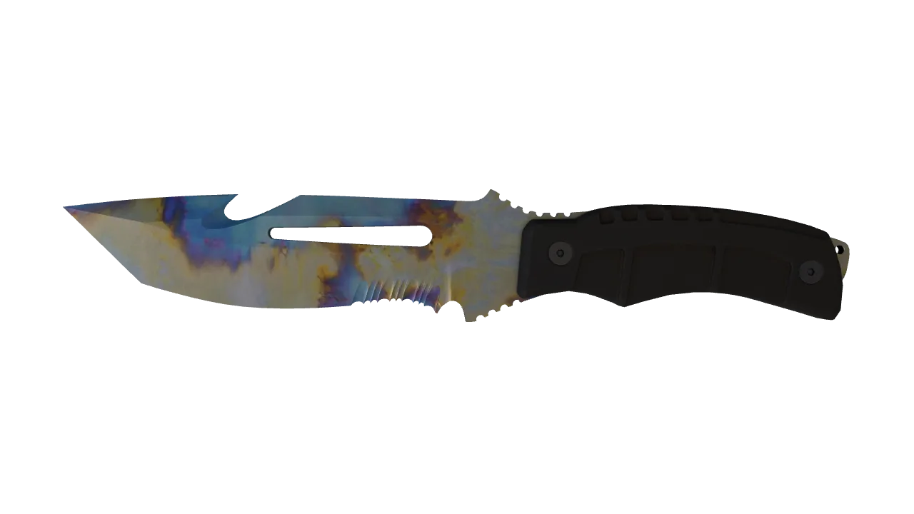 Survival Knife | Case Hardened seed #704, front