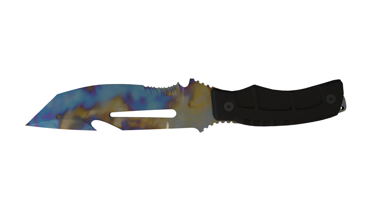 Survival Knife | Case Hardened seed #710, back