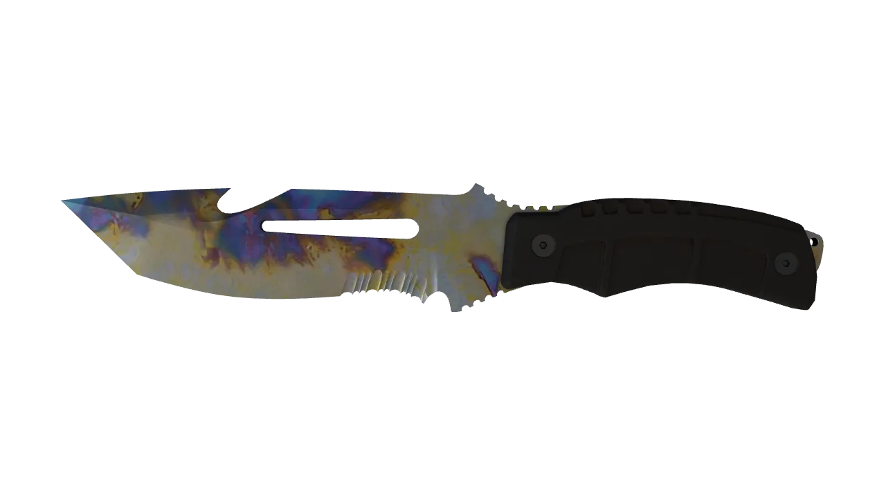 Survival Knife | Case Hardened seed #710, front