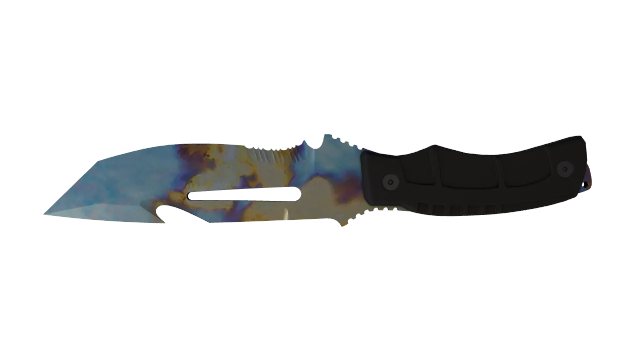 Survival Knife | Case Hardened seed #715, back