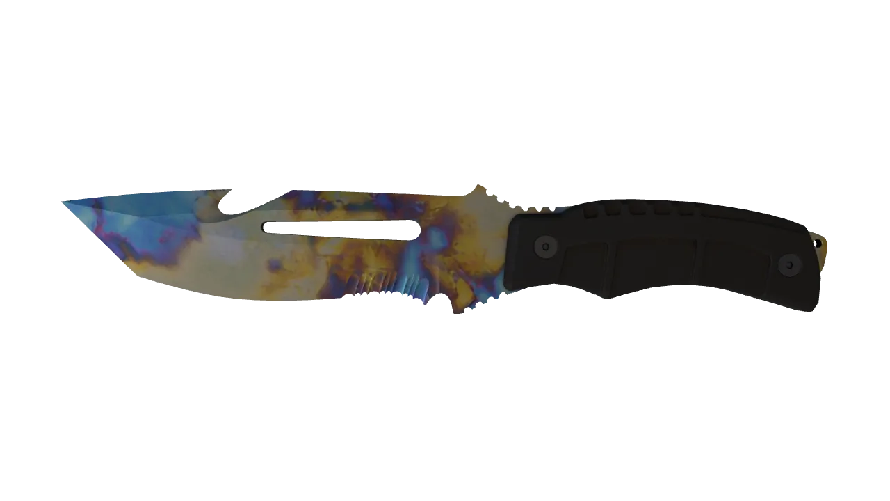 Survival Knife | Case Hardened seed #715, front