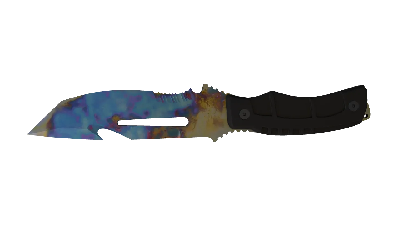 Survival Knife | Case Hardened seed #719, back