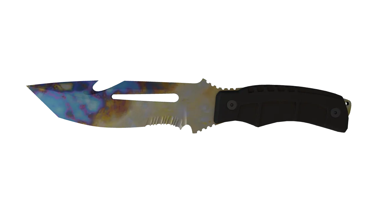 Survival Knife | Case Hardened seed #719, front