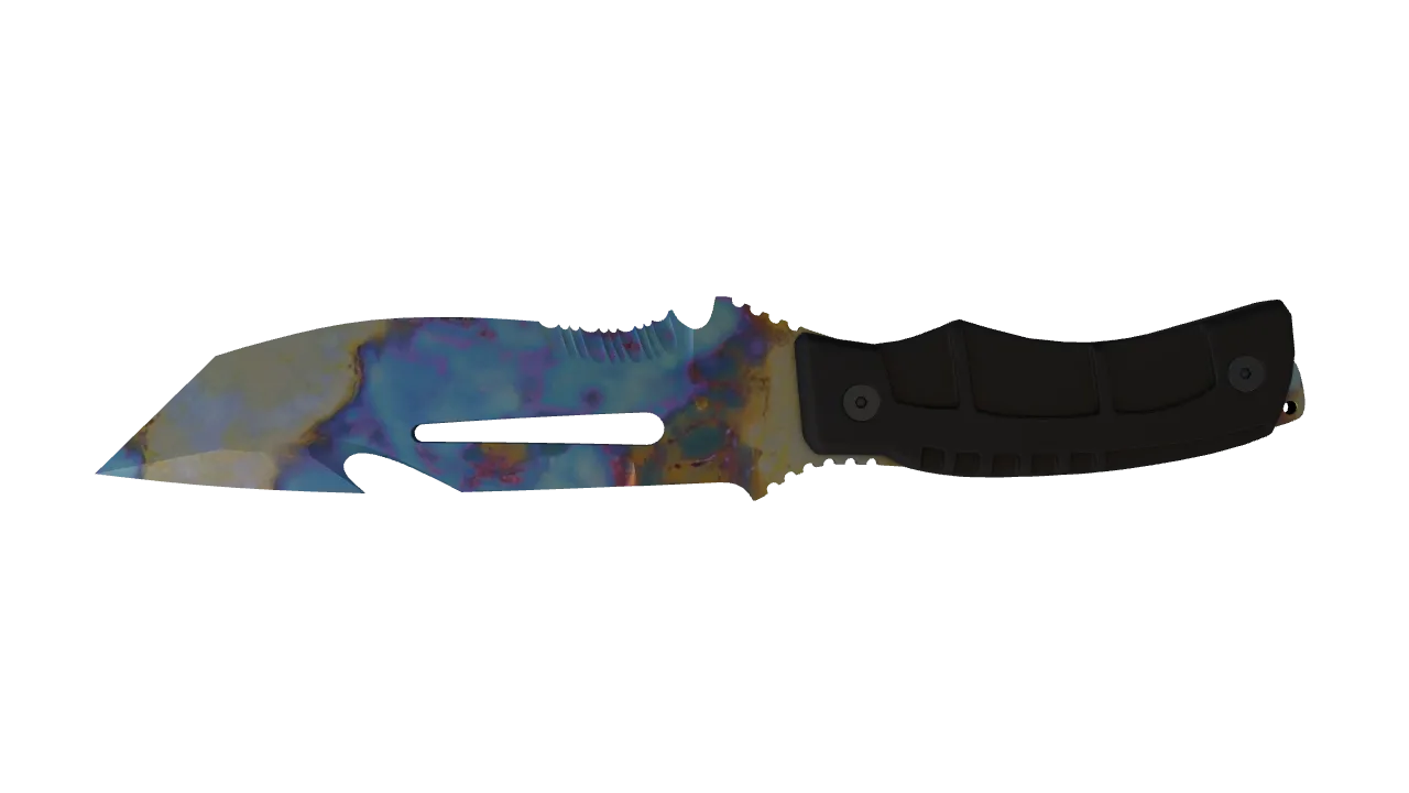 Survival Knife | Case Hardened seed #740, back