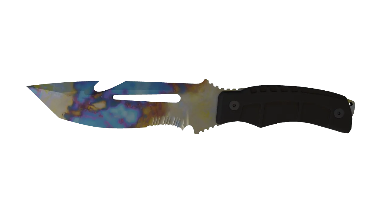 Survival Knife | Case Hardened seed #740, front