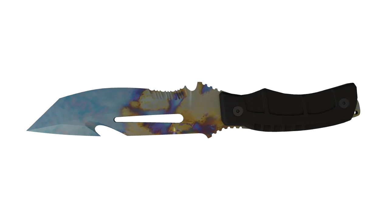 Survival Knife | Case Hardened seed #750, back