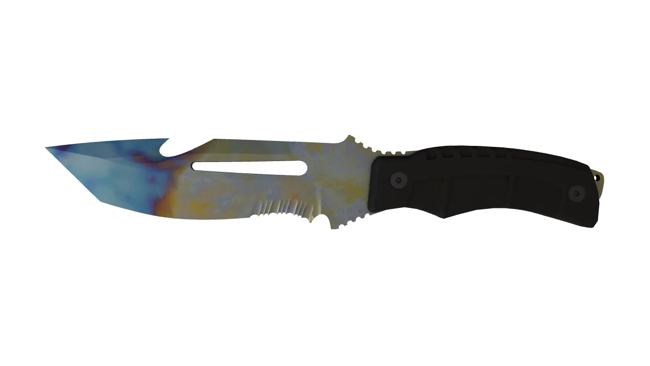 Survival Knife | Case Hardened seed #760, front