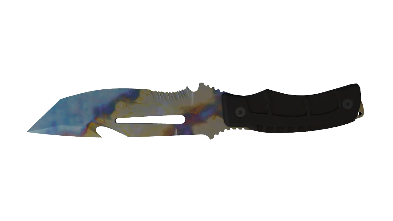 Survival Knife | Case Hardened seed #790, back