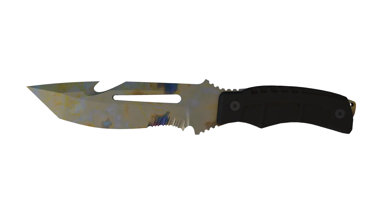 Survival Knife | Case Hardened seed #790, front