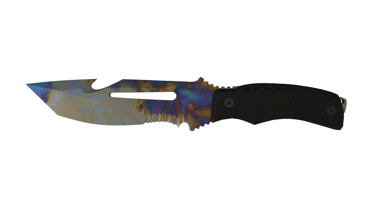 Survival Knife | Case Hardened seed #794, front