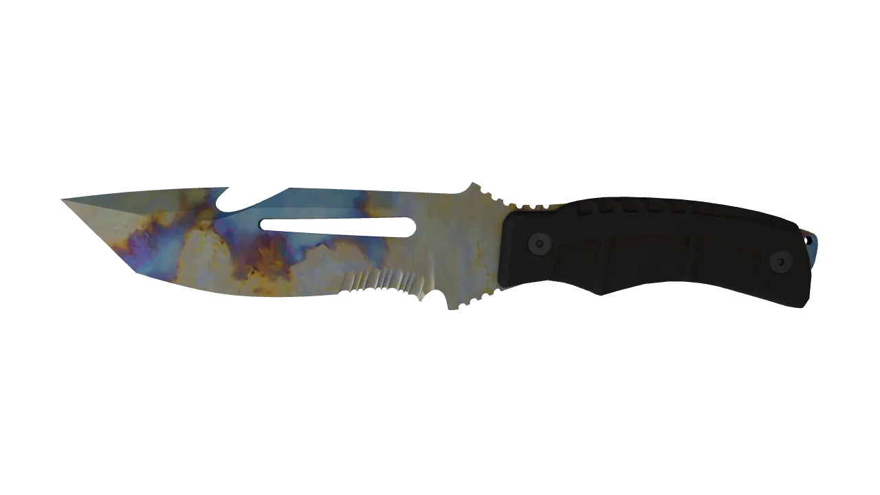 Survival Knife | Case Hardened seed #797, front