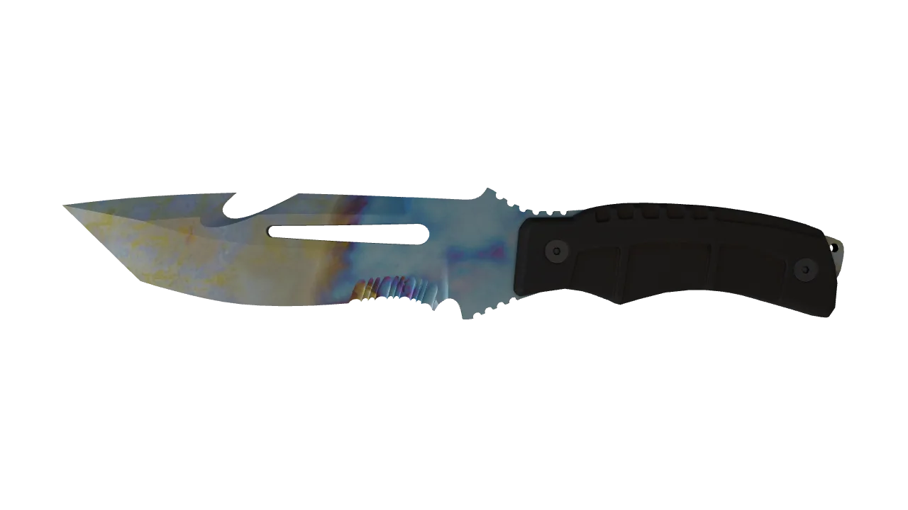 Survival Knife | Case Hardened seed #805, front
