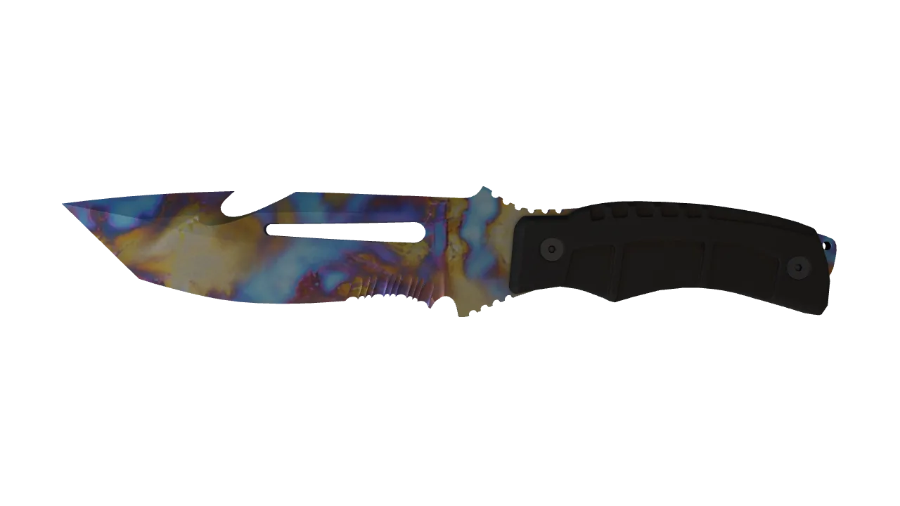 Survival Knife | Case Hardened seed #806, front