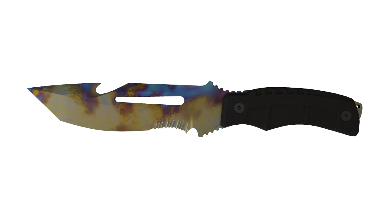 Survival Knife | Case Hardened seed #812, front