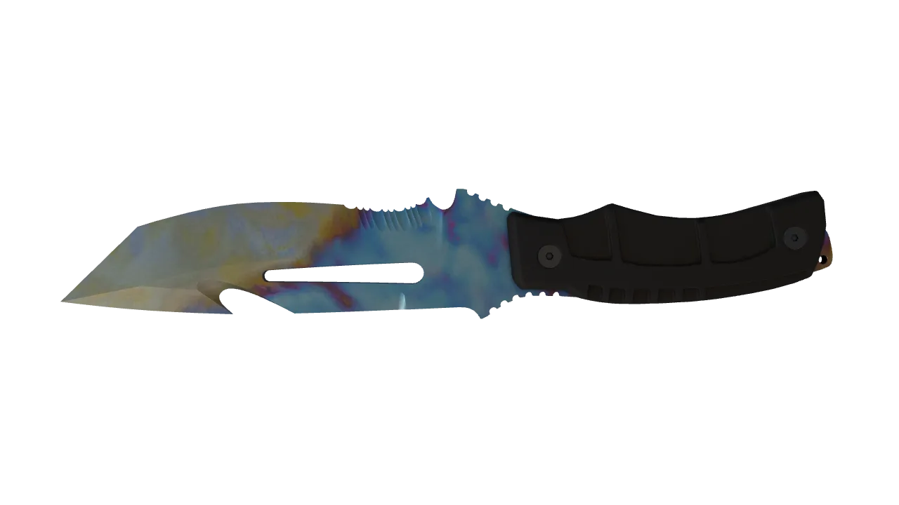 Survival Knife | Case Hardened seed #820, back