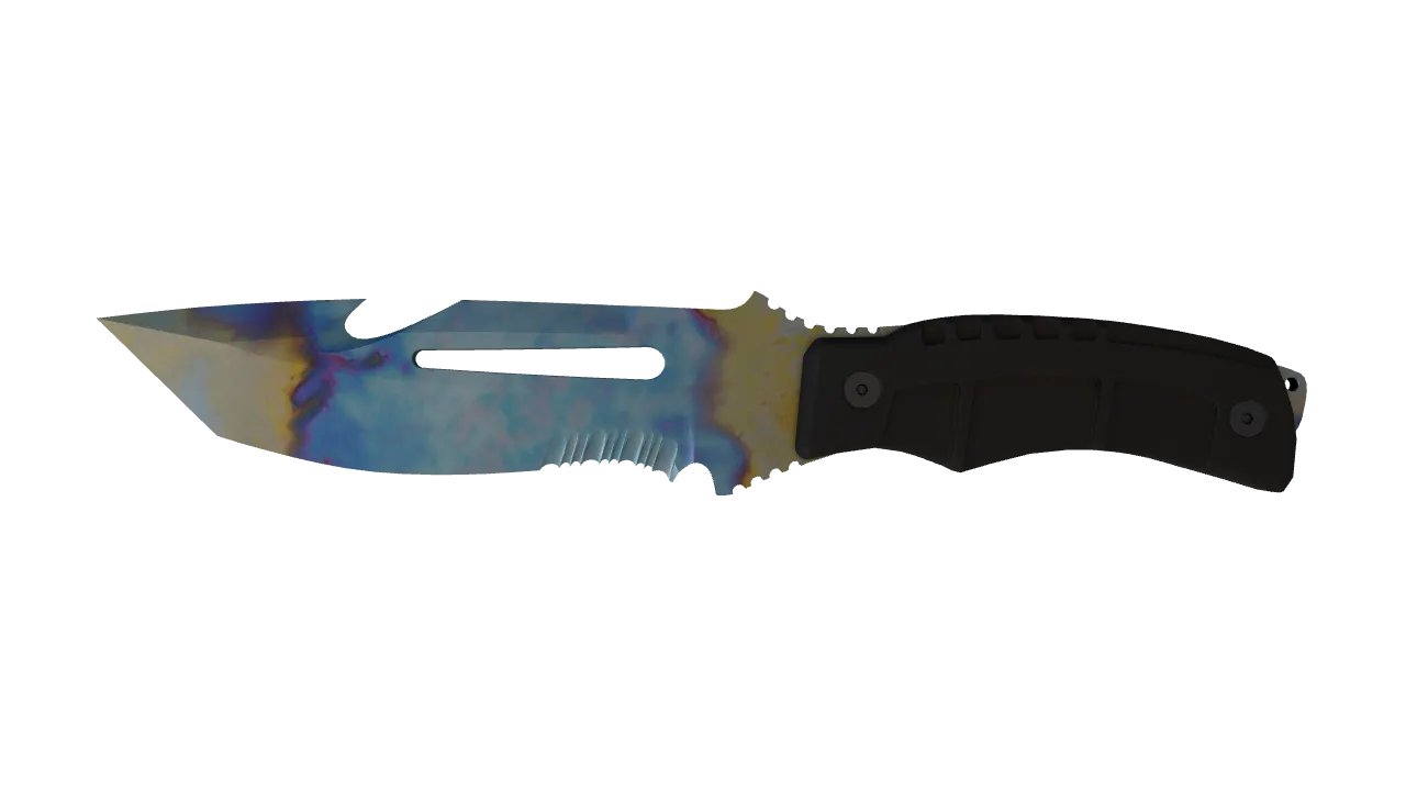 Survival Knife | Case Hardened seed #850, front