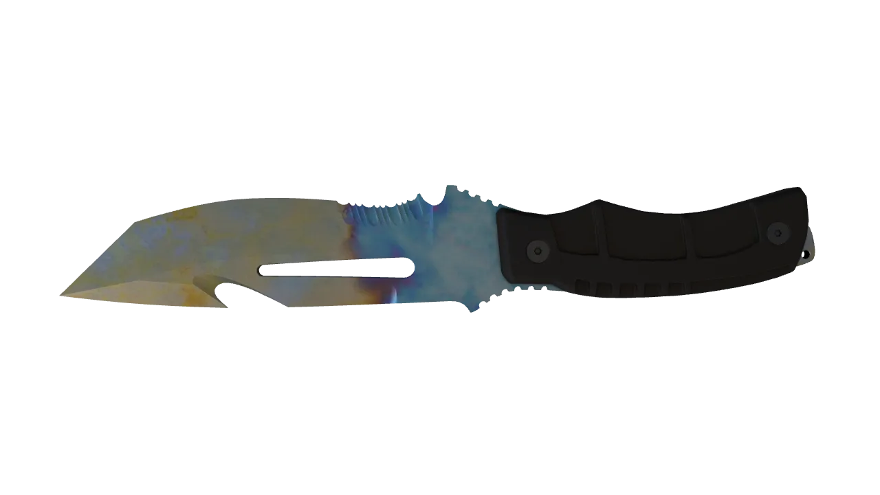 Survival Knife | Case Hardened seed #866, back