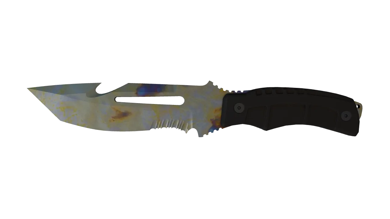 Survival Knife | Case Hardened seed #867, front