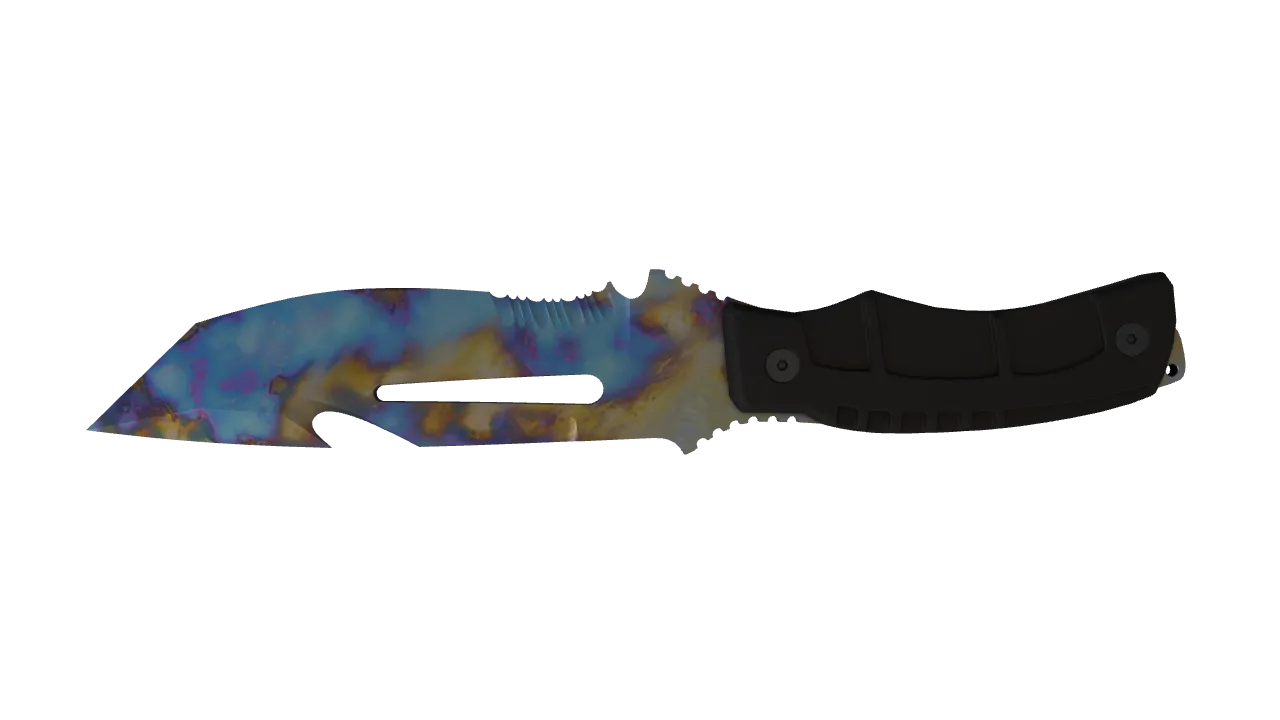 Survival Knife | Case Hardened seed #869, back