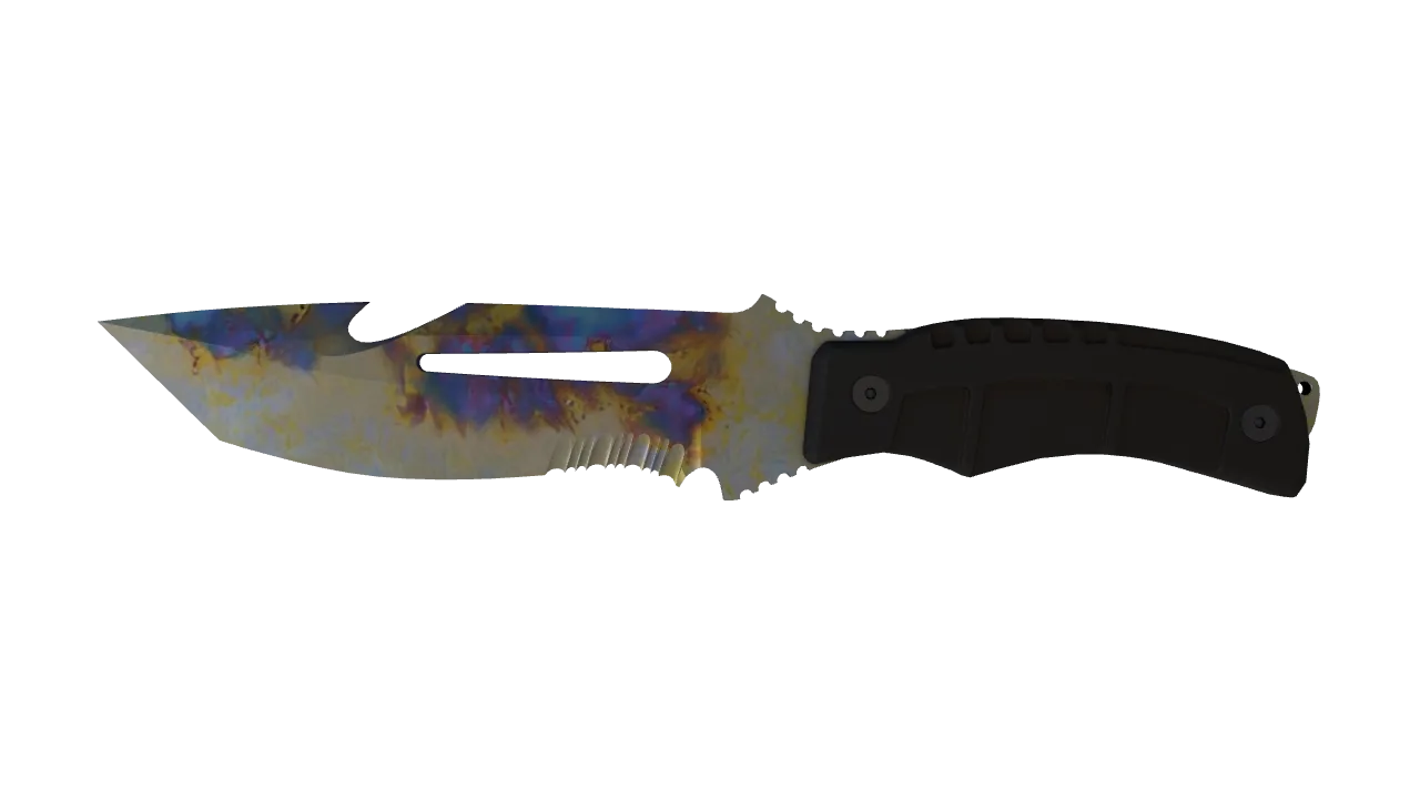 Survival Knife | Case Hardened seed #869, front