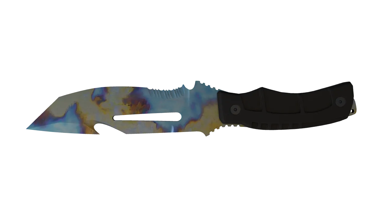 Survival Knife | Case Hardened seed #878, back