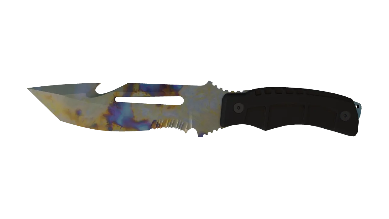 Survival Knife | Case Hardened seed #880, front