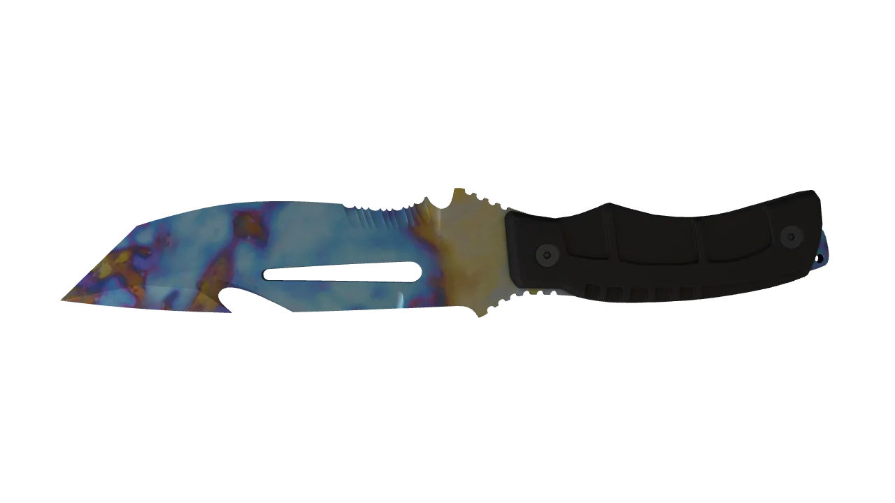 Survival Knife | Case Hardened seed #91, back