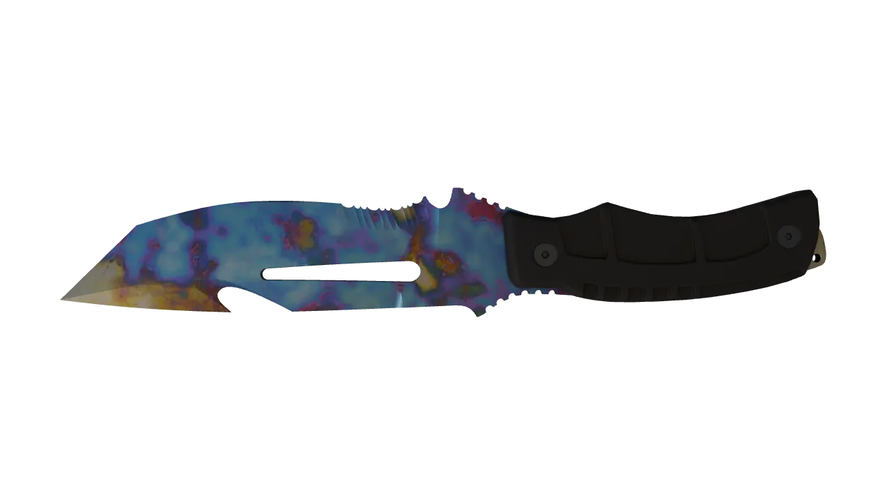 Survival Knife | Case Hardened seed #910, back