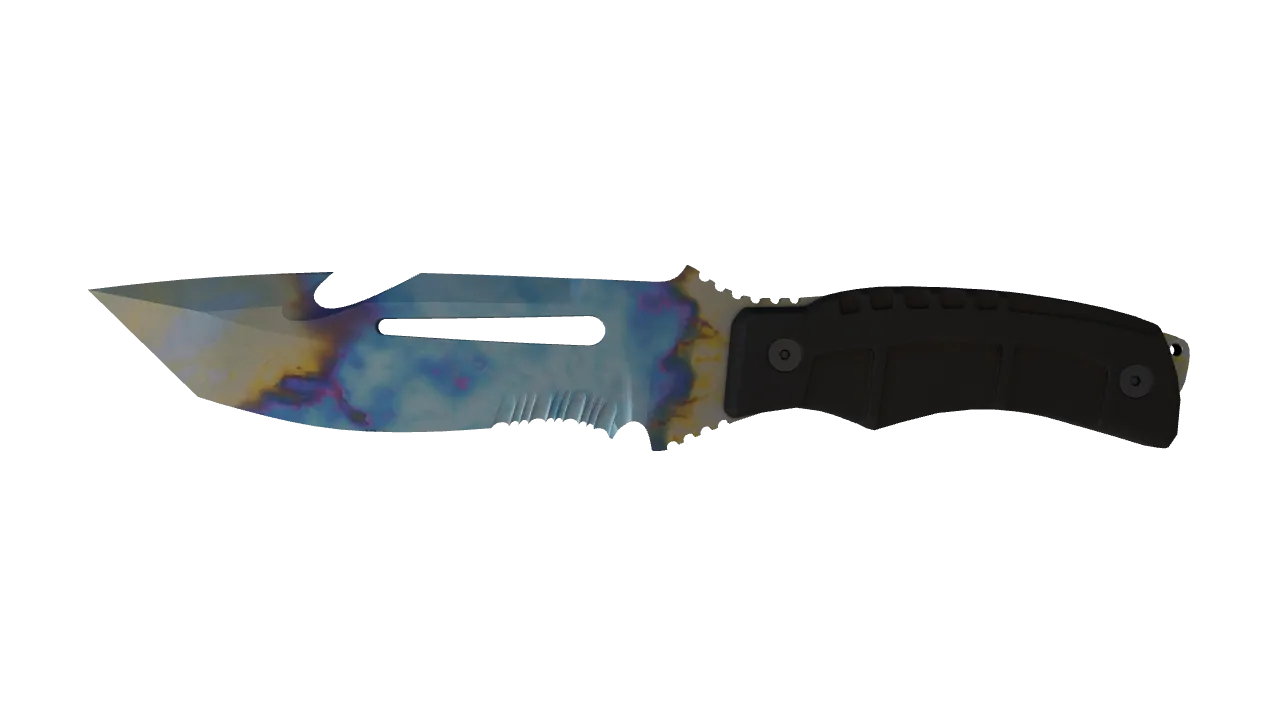 Survival Knife | Case Hardened seed #916, front
