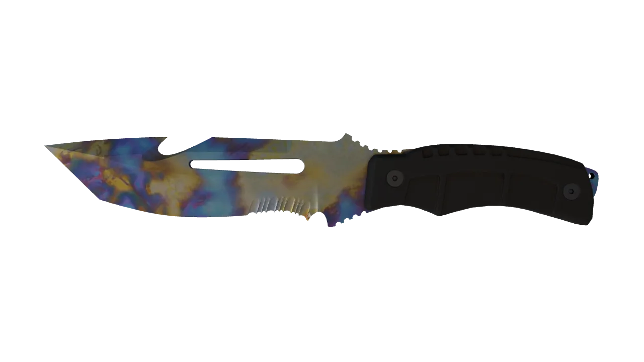 Survival Knife | Case Hardened seed #954, front