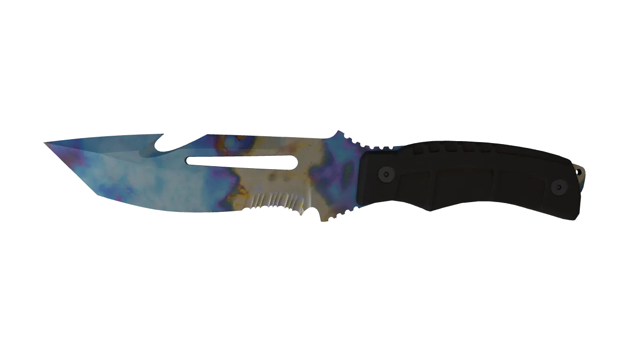 Survival Knife | Case Hardened seed #955, front