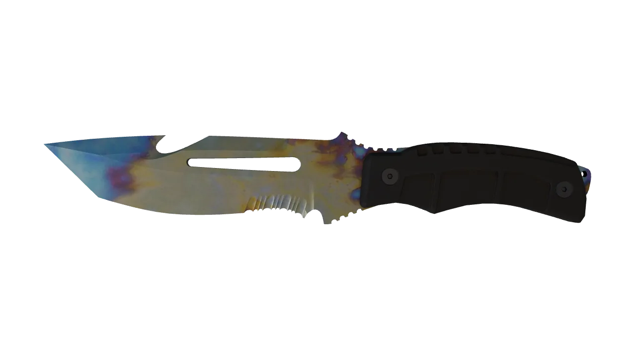 Survival Knife | Case Hardened seed #969, front
