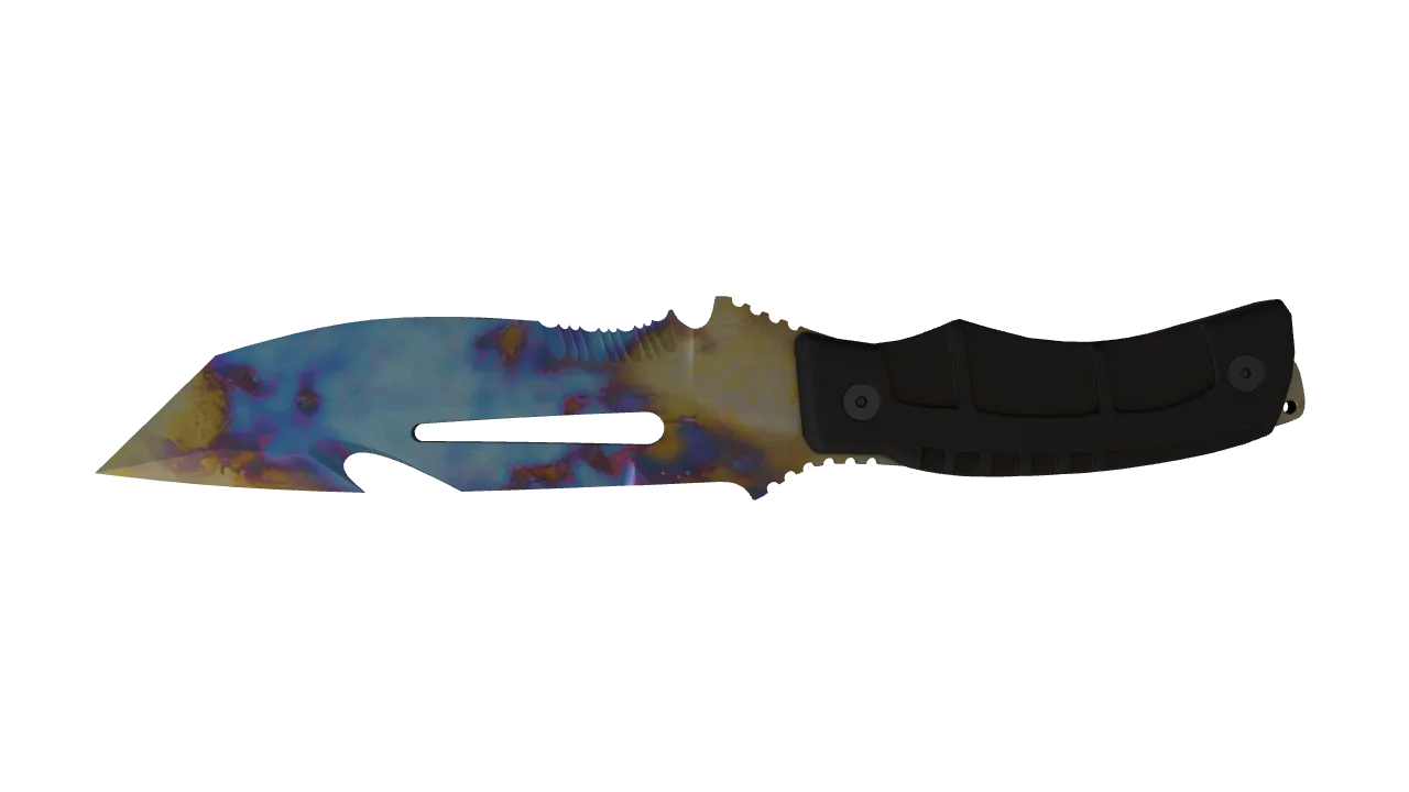 Survival Knife | Case Hardened seed #973, back