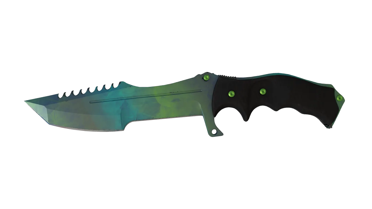 ★ Huntsman Knife | Gamma Doppler (Phase 4) (Minimal Wear) — Dust II light, front