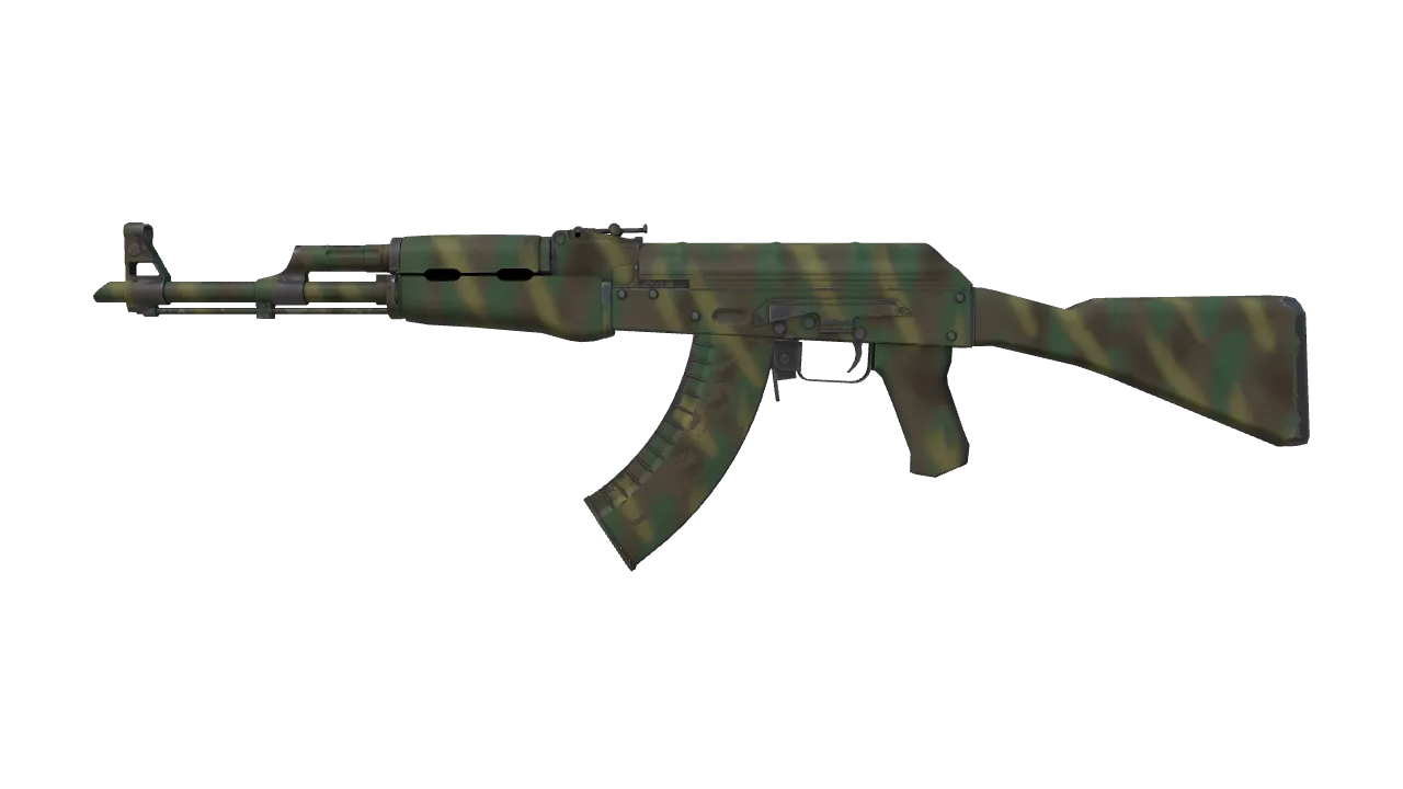 AK-47 | Jungle Spray (Field-Tested) — Dust II light, front