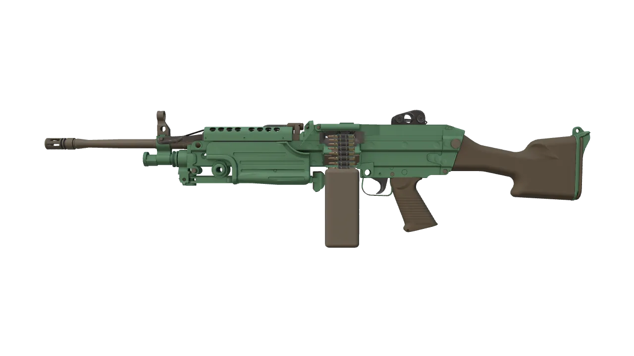 M249 | Jungle (Factory New) — Dust II light, front
