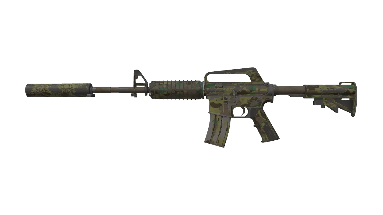 M4A1-S | Boreal Forest (Battle-Scarred) — Dust II light, front