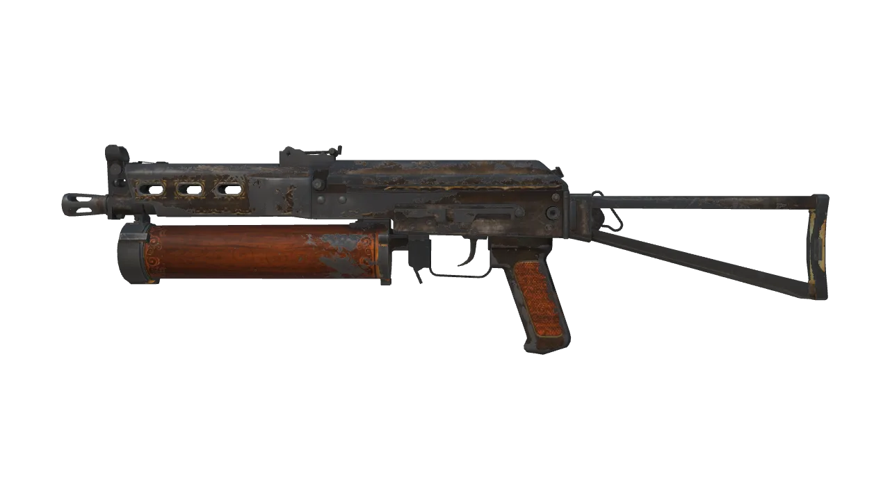 PP-Bizon | Antique (Battle-Scarred) — Dust II light, front