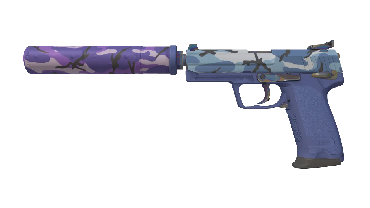 USP-S | Alpine Camo (Factory New) — Dust II light, front